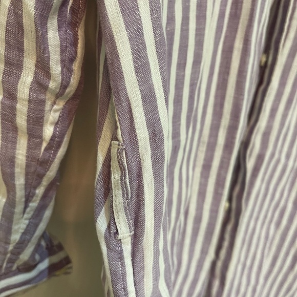 Ralph Lauren Lavender and White Striped Shirt - Picture 2 of 4